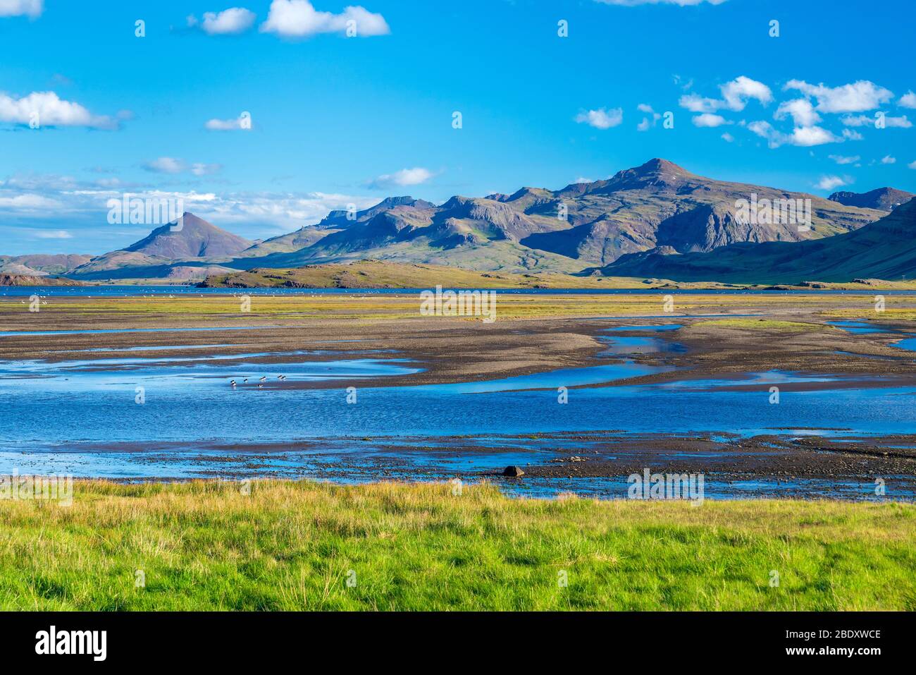 Isländische Landschaft entlang der Ringstraße, östliche Region, Island Stockfoto