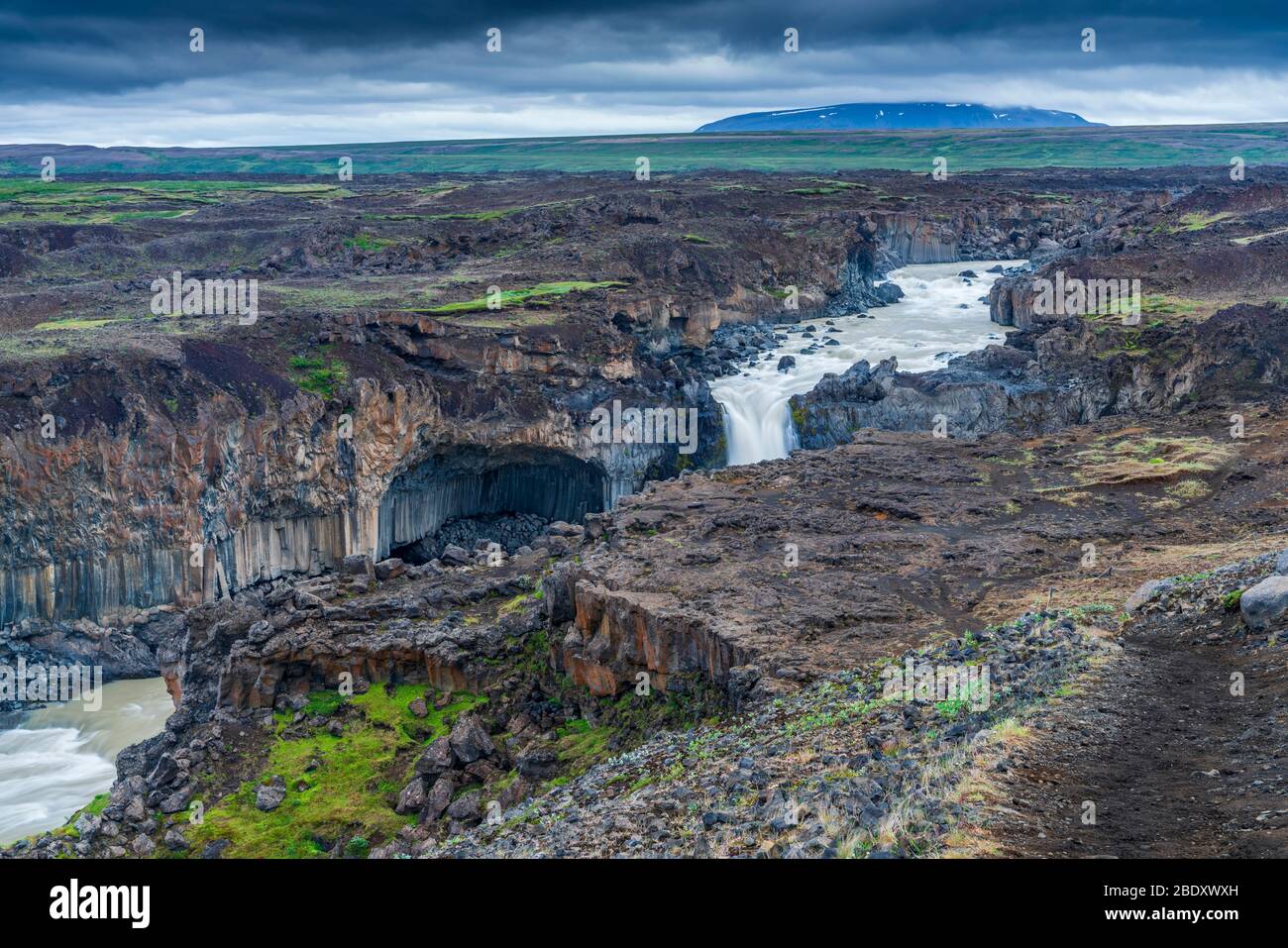 Aldeyjarfoss, Hochland von Island, Nordostregion, Island Stockfoto