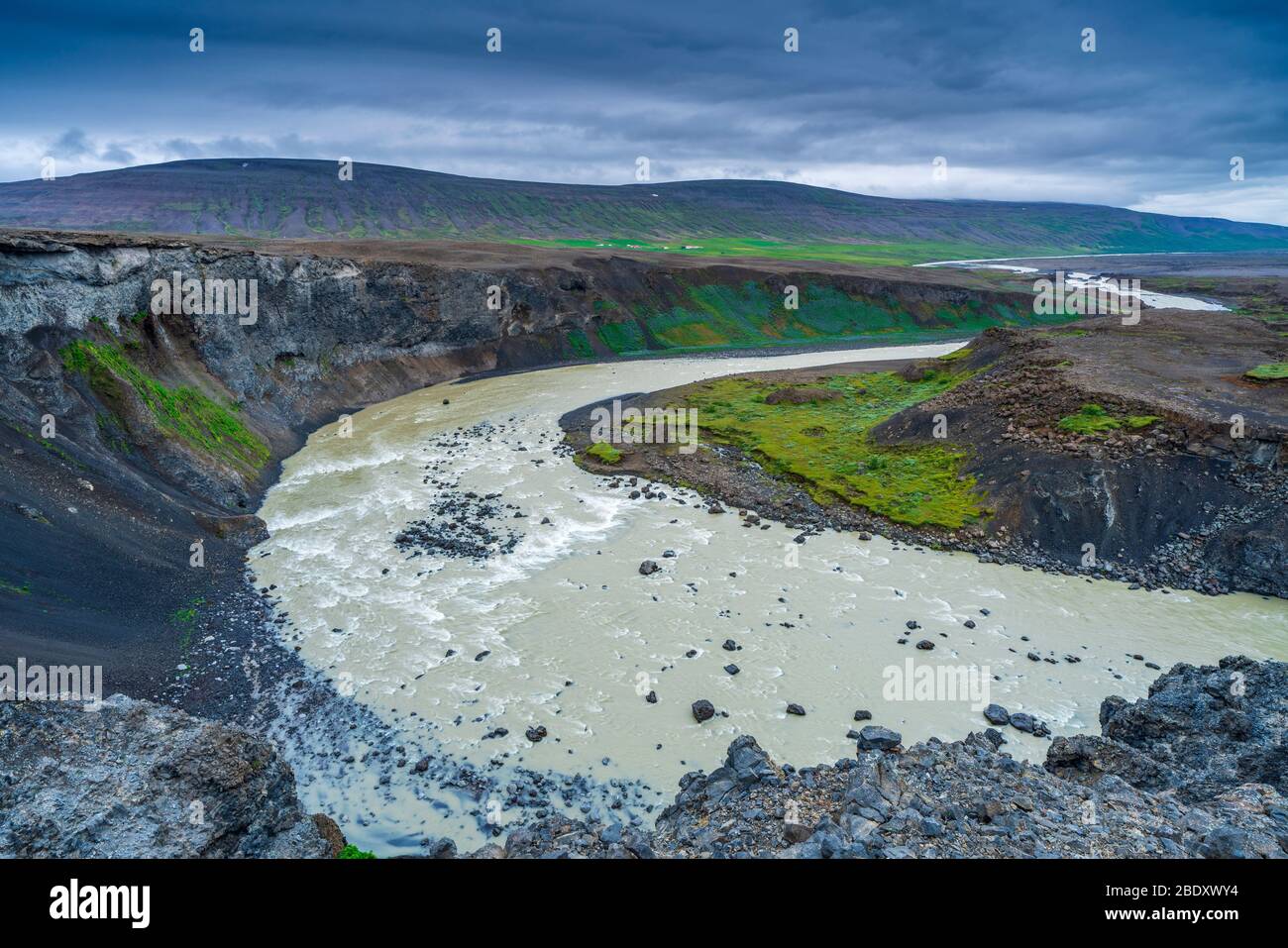 Aldeyjarfoss, Hochland von Island, Nordostregion, Island Stockfoto