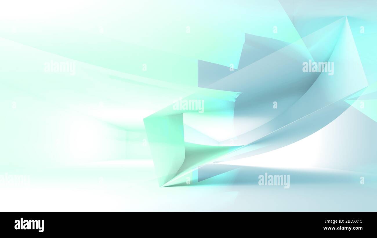 Abstrakter hellblauer Hintergrund mit glänzendem Muster, 3d-Rendering-Illustration Stockfoto