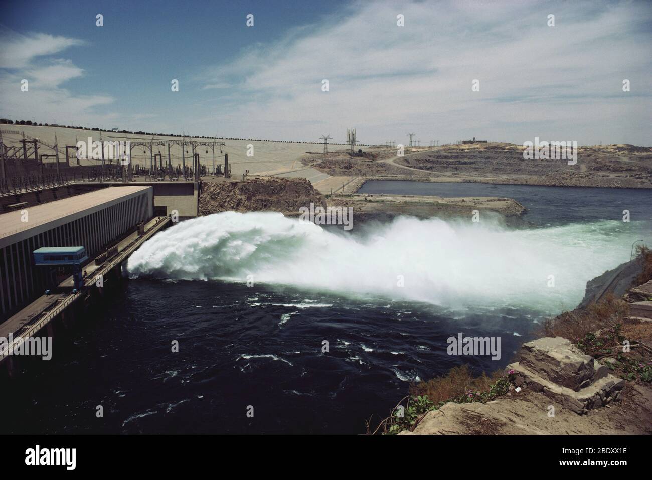 Assuan-Staudamm Stockfoto