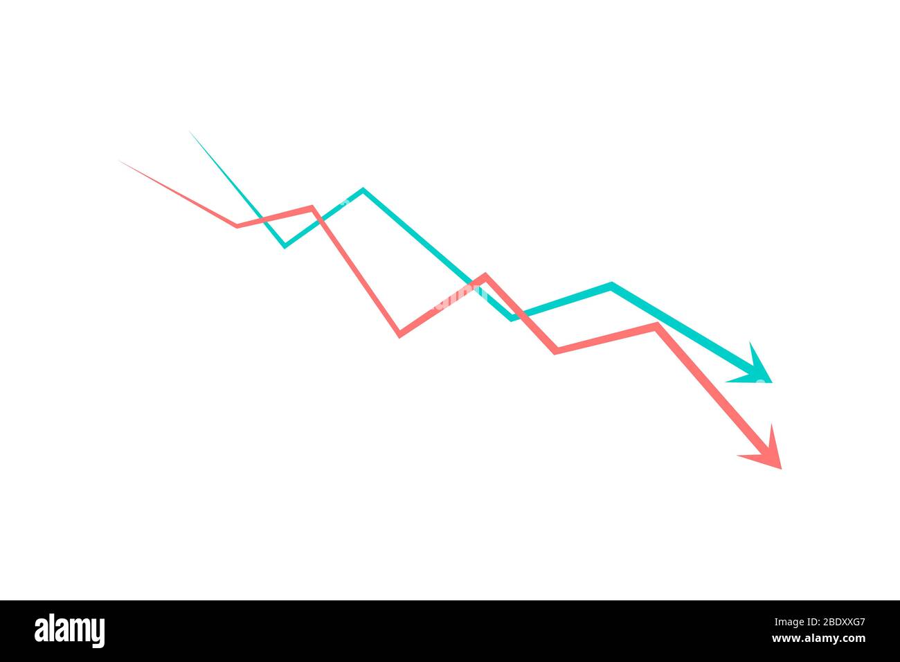 Finanzkrisen Grafik Symbol einfaches Design. Vektor Stock Vektor