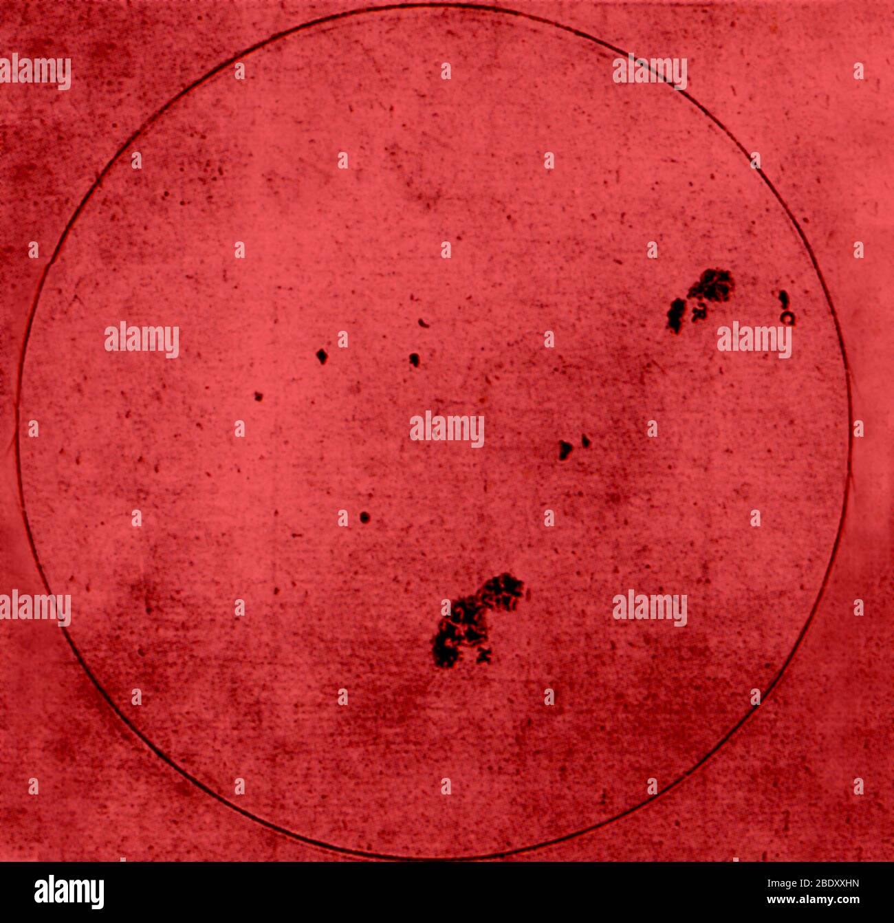 Galileo Sunspot-Illustration Stockfoto