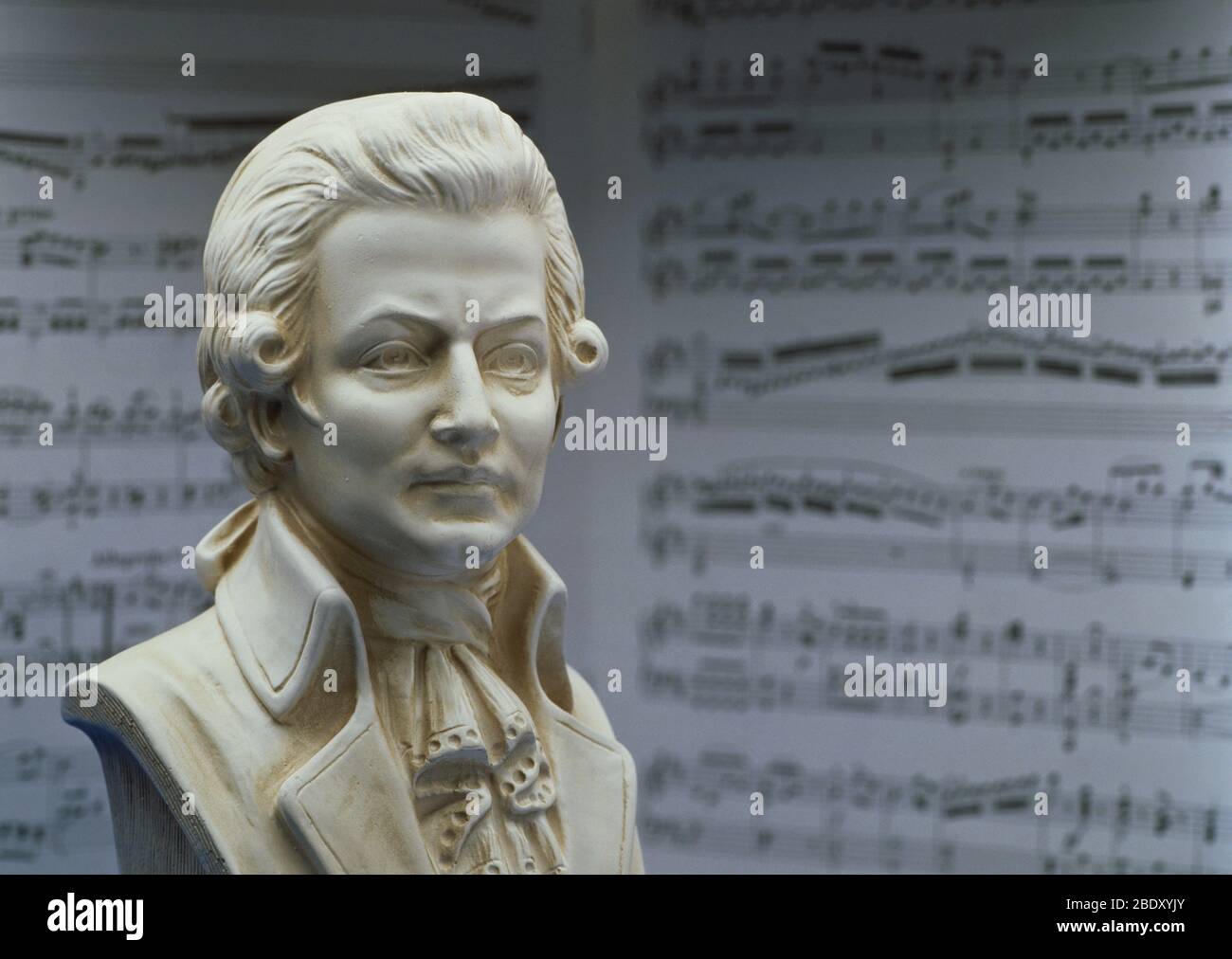 Büste von Mozart Stockfoto