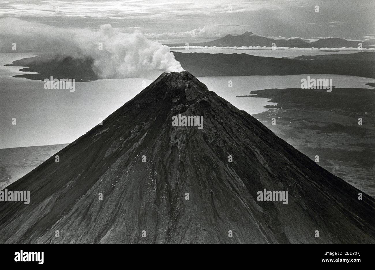 Mount Mayon Vulkan Stockfoto