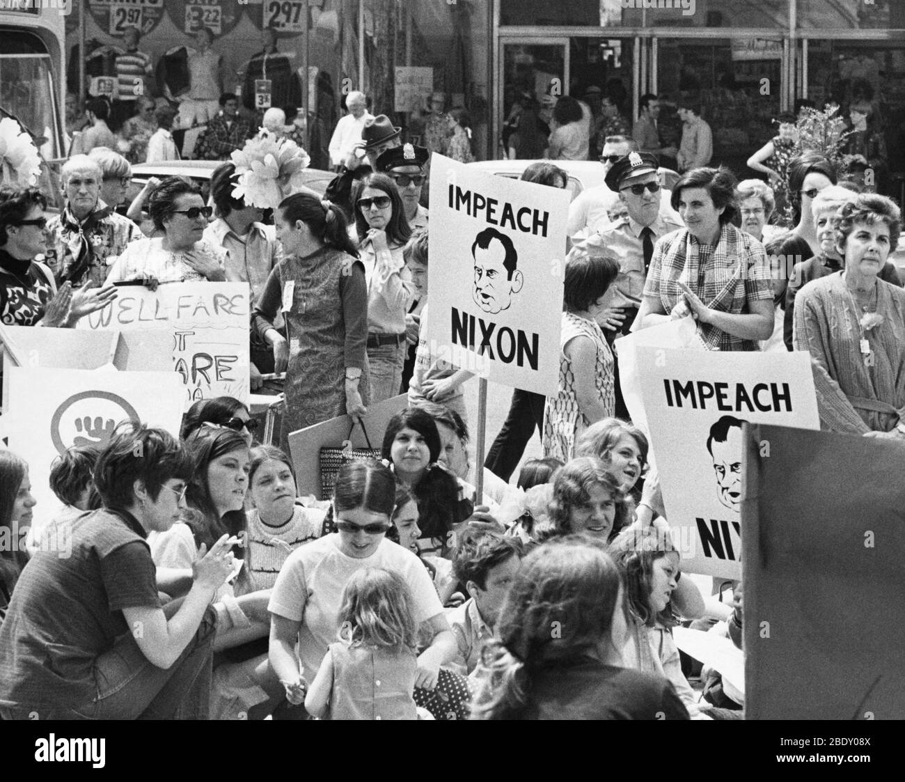 Anti-Nixon-Protest Stockfoto