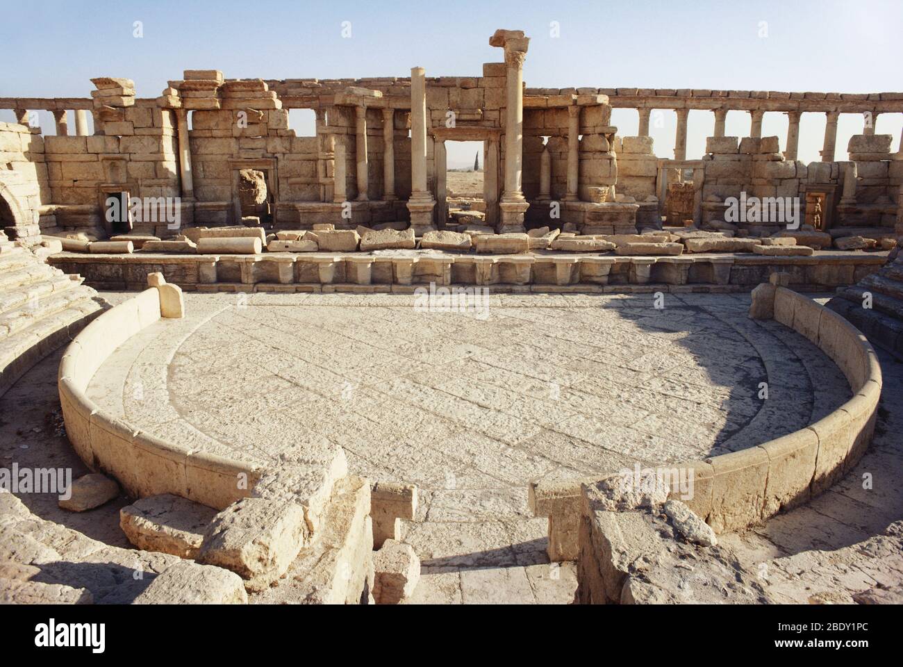Amphitheater in Palmyra Stockfoto