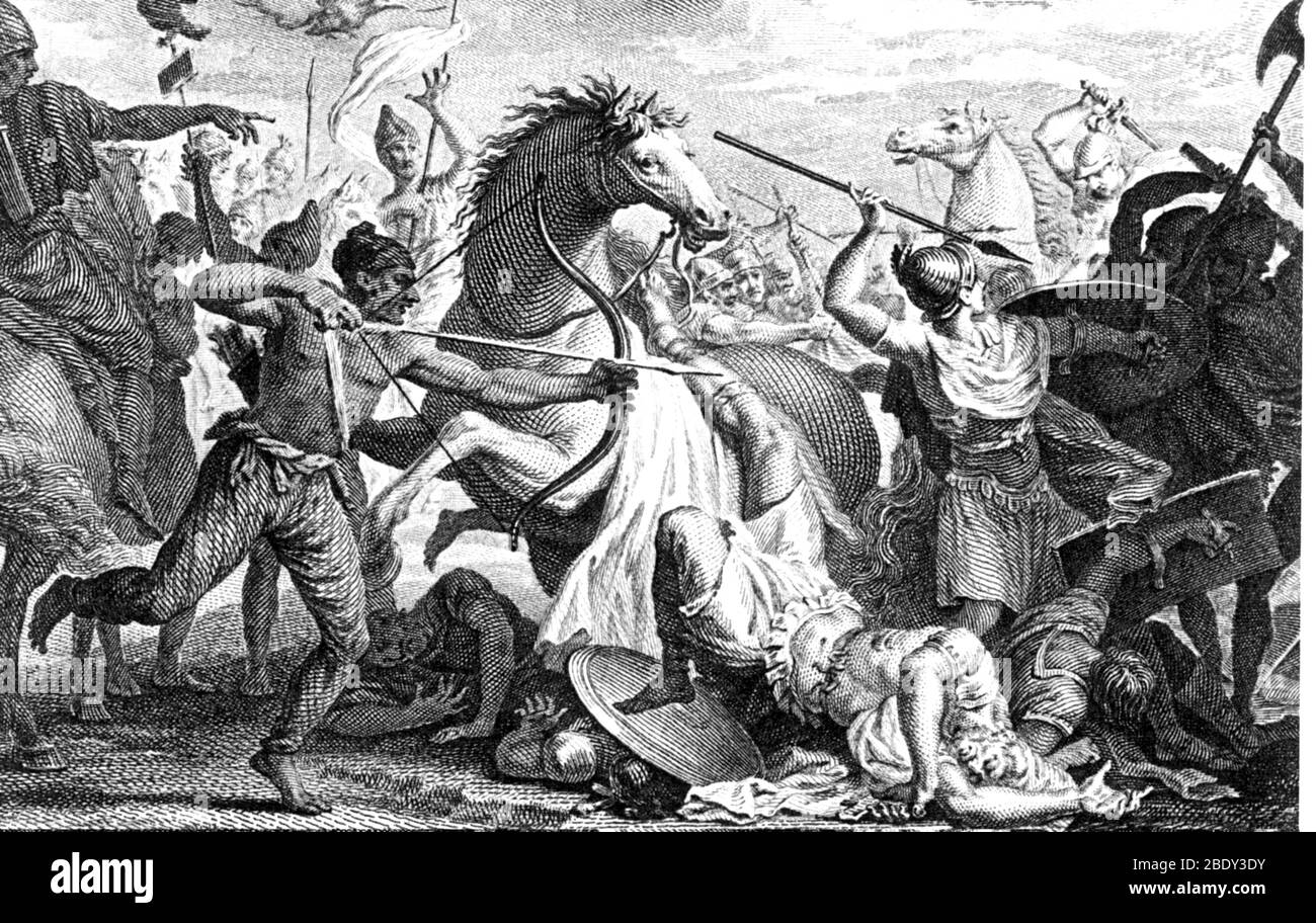Tod von Crassus, 53 BC Stockfoto