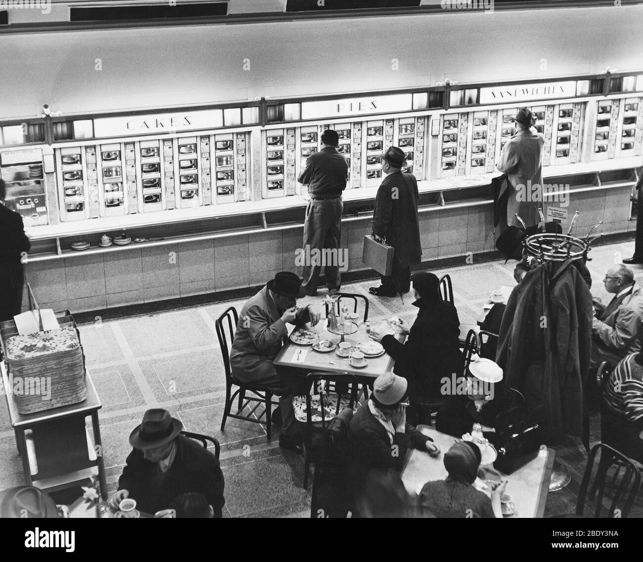 Horn & Hardart Automat, NYC, 1957 Stockfoto