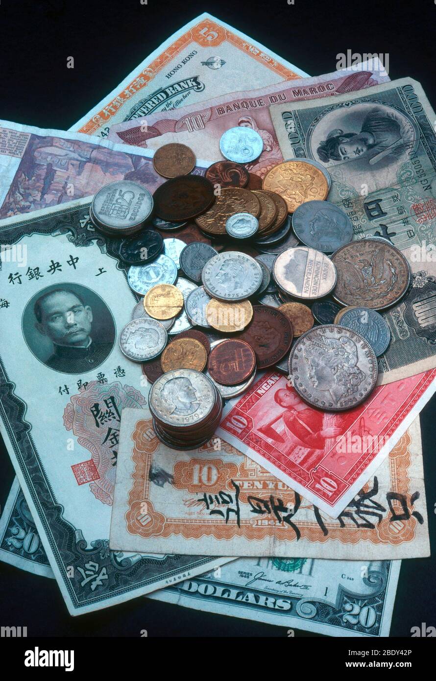 Gemischte Währung Stockfoto Gemischte Währung Stockfoto