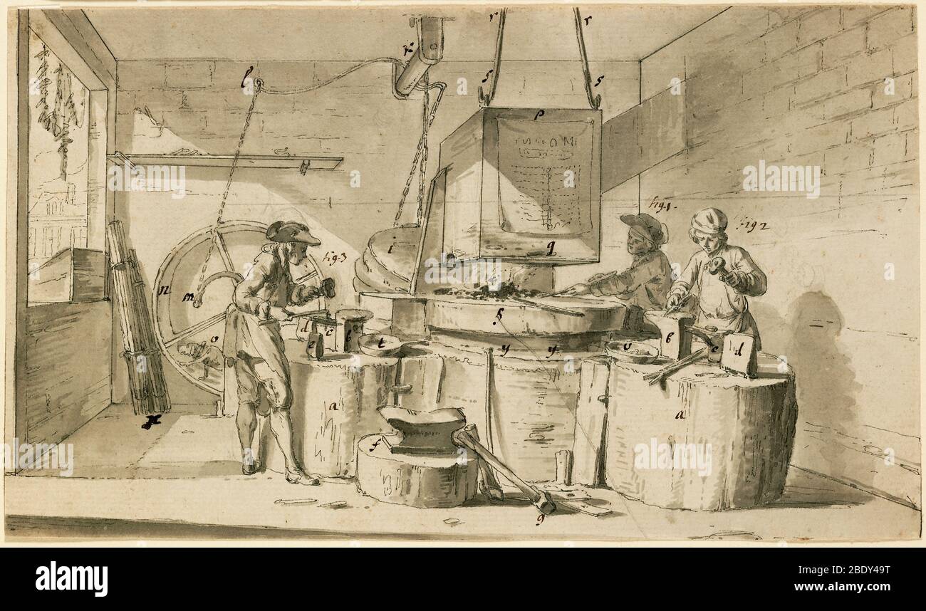 Die Nagelmacher, um 1763 Stockfoto