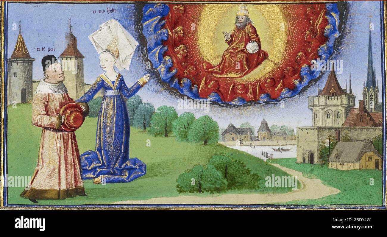 Philosophie lehrt Boethius auf Gott Stockfoto