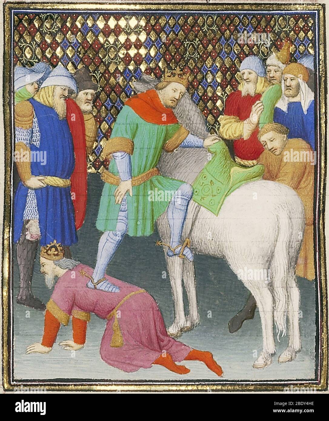 Shapur I demütigt den römischen Kaiser Valerian Stockfoto