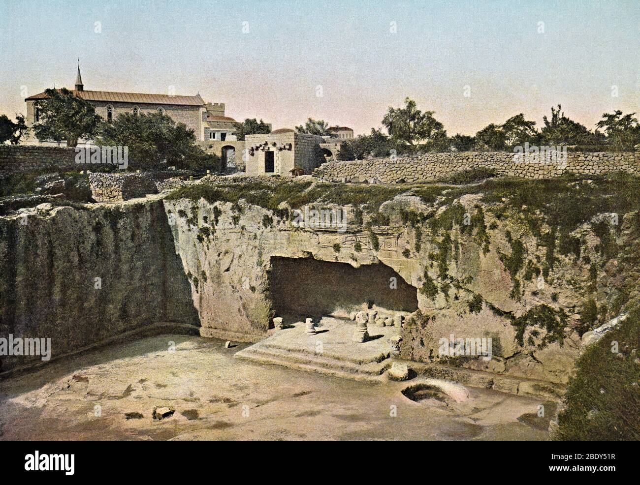 Gräber der Könige, Jerusalem, 1890er Jahre Stockfoto