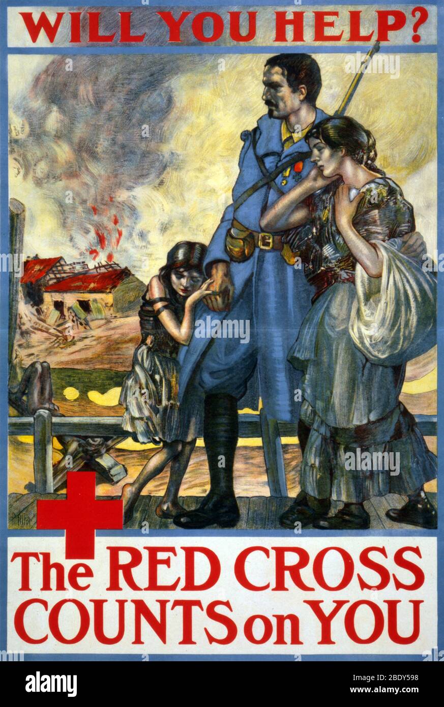 WWI, Amerikanisches Rotes Kreuz Kampagne, 1917 Stockfoto