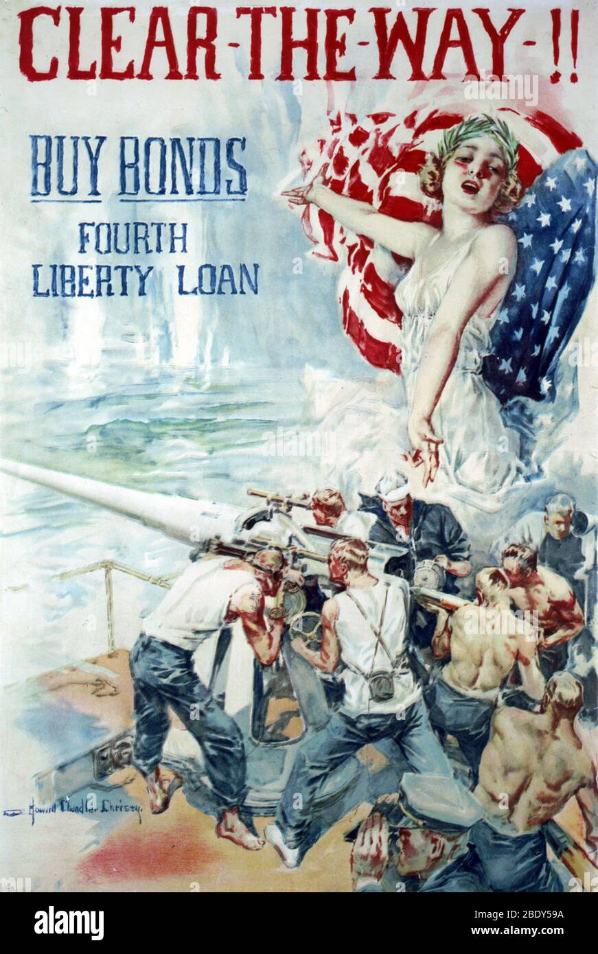 WWI, 4. Liberty Kredit fahren, 1918 Stockfoto