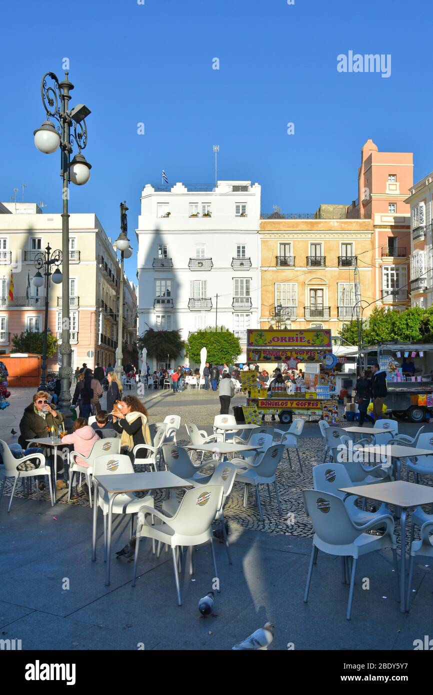 Panoramabild von Cadiz, Stadt von Spanien Stockfoto