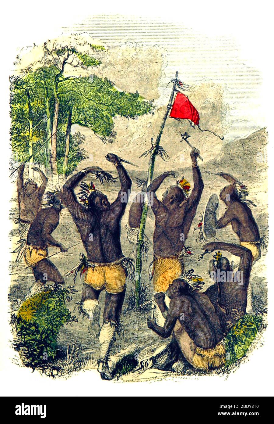Indianischer Kriegstanz Stockfoto
