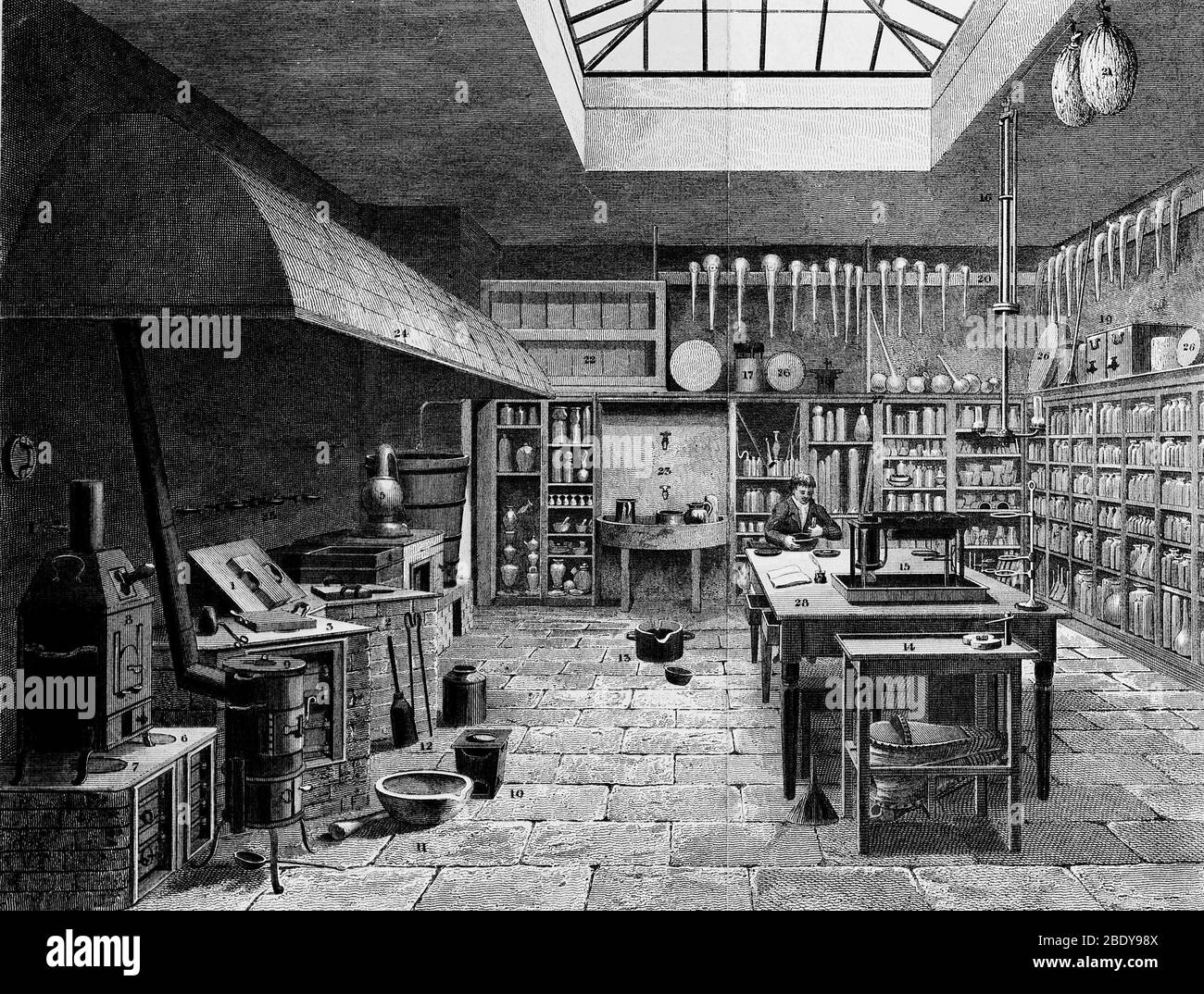 Design for Laboratory, 1822 Stockfoto