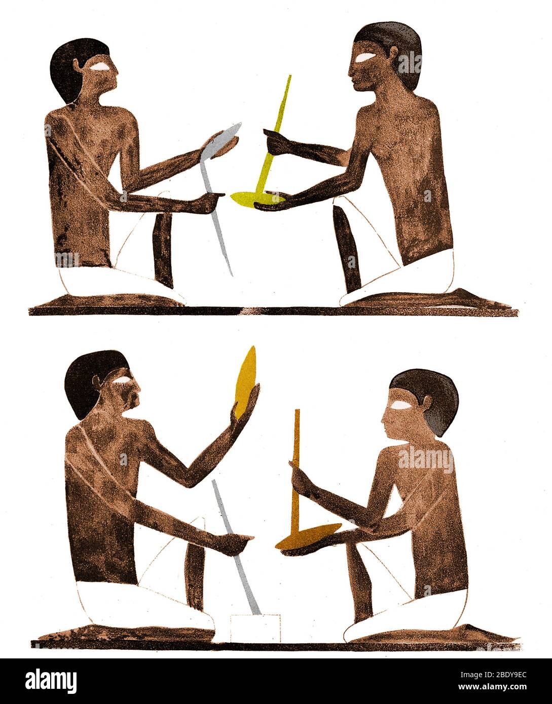 Herstellung Von Flint Messer, Mittlere Bronzezeit Stockfoto