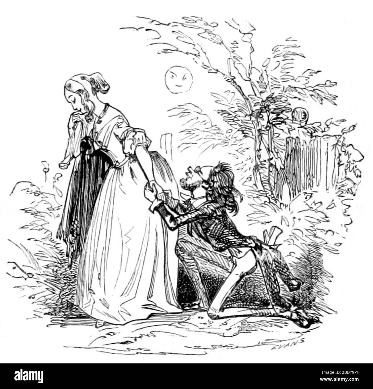 Valentinstag, 1855 Stockfoto