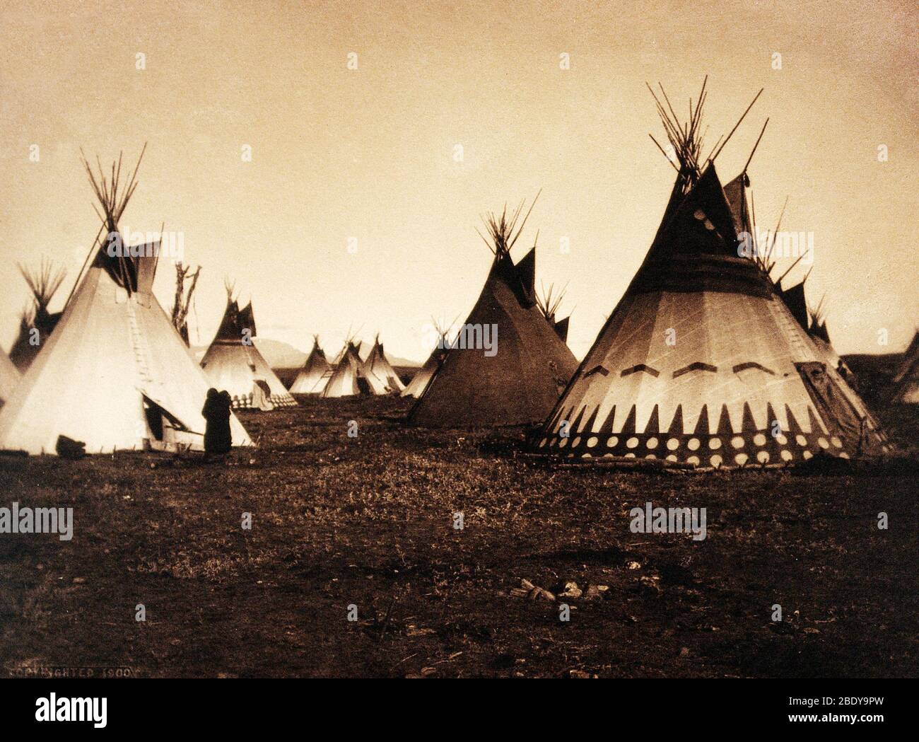 Peigan Indianisches Tipis, Medicine Tipi, 1900 Stockfoto