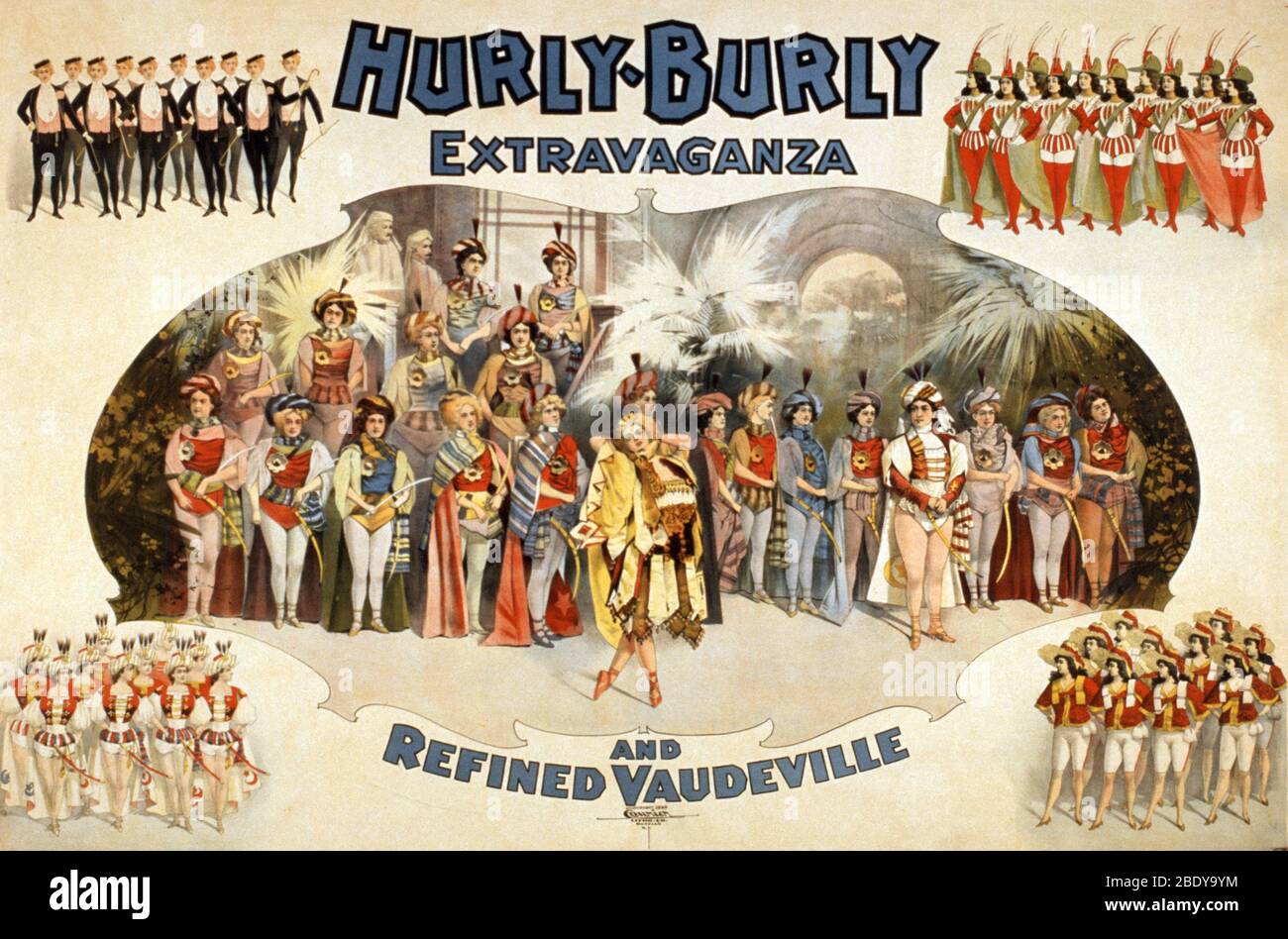 Hurly-Burly Extravaganza und Vaudeville, 1899 Stockfoto