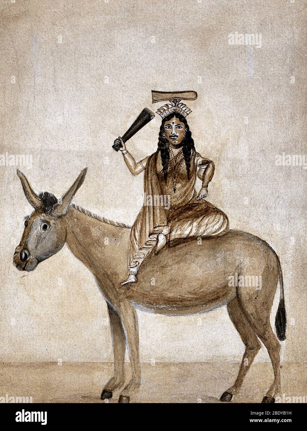 Shitala Mara, hinduistische Göttin der Pocken Stockfoto