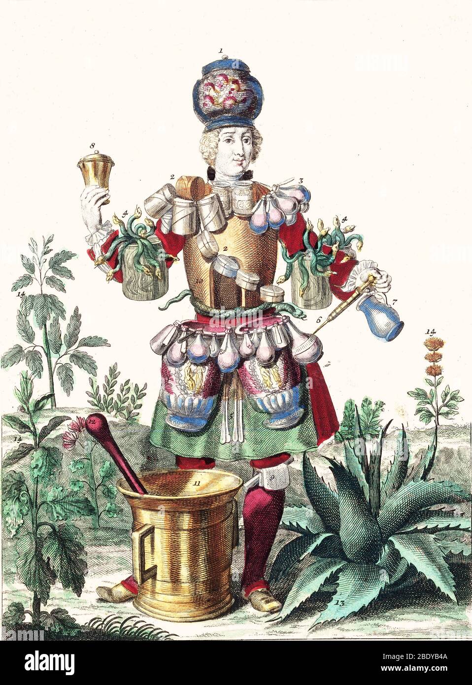 Apotheker, 1721 Stockfoto