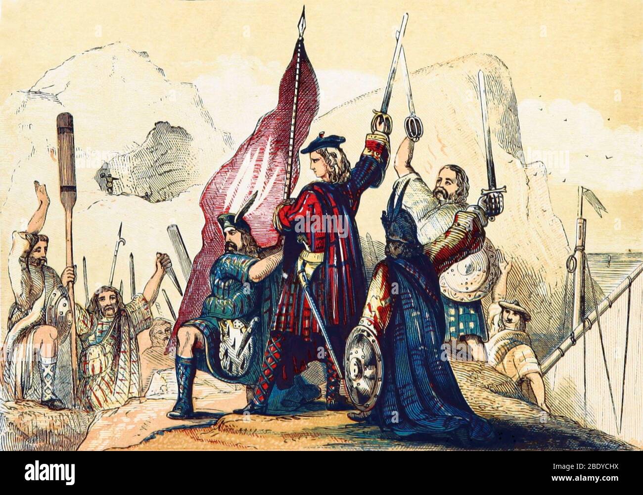 James III. Landet 1715 in Schottland Stockfoto