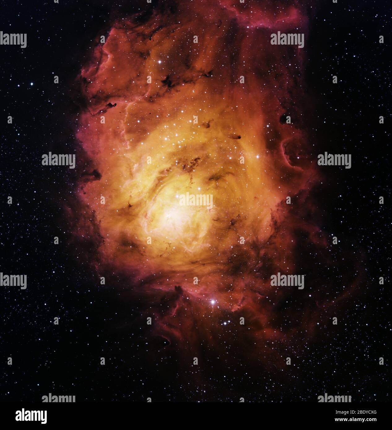 Lagune-Nebel, M8, NGC 6523 Stockfoto