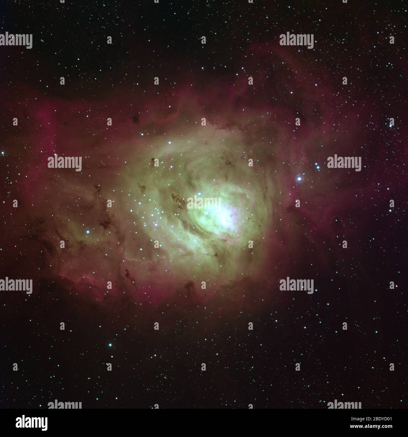 Lagune-Nebel, M8, NGC 6523 Stockfoto