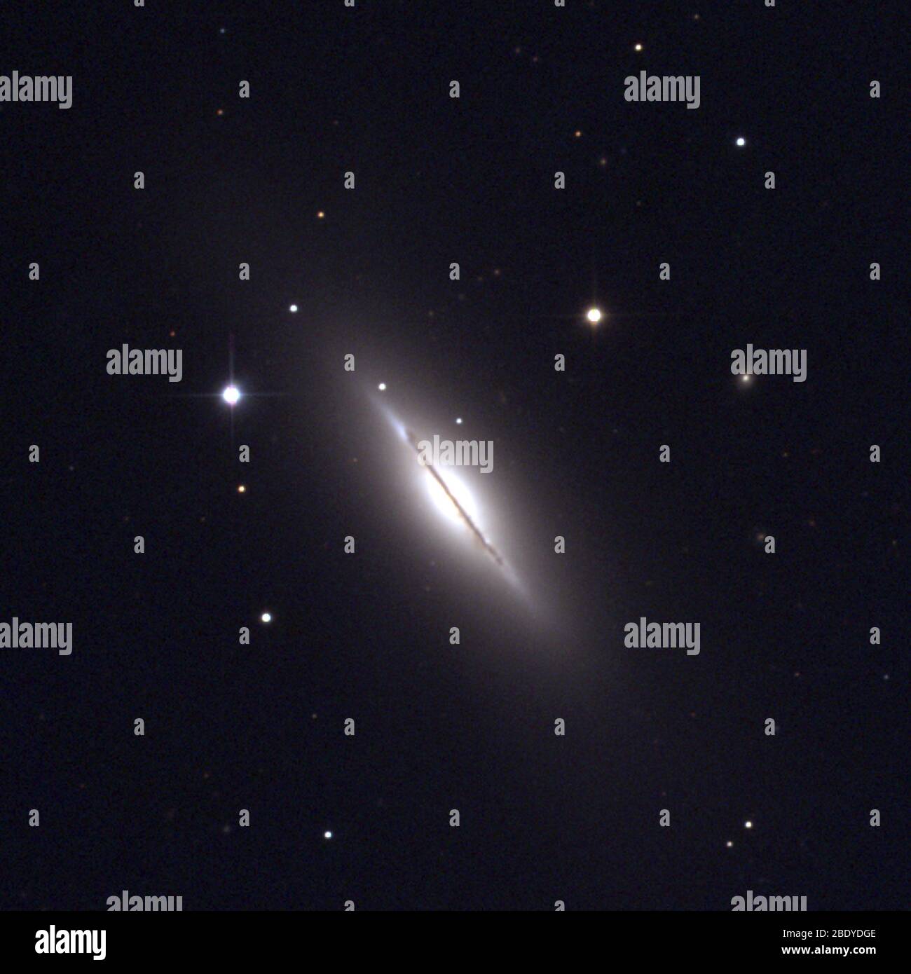 Spindelgalaxie, M102, NGC 5866 Stockfoto