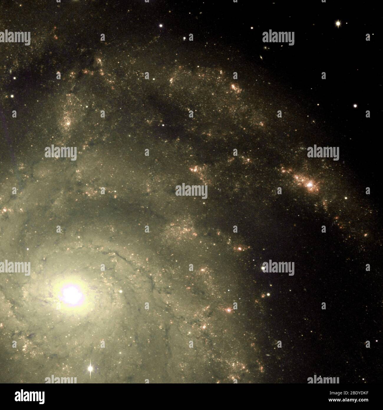 Pinwheel Galaxy, südlicher Abschnitt, M101, NGC 5457 Stockfoto