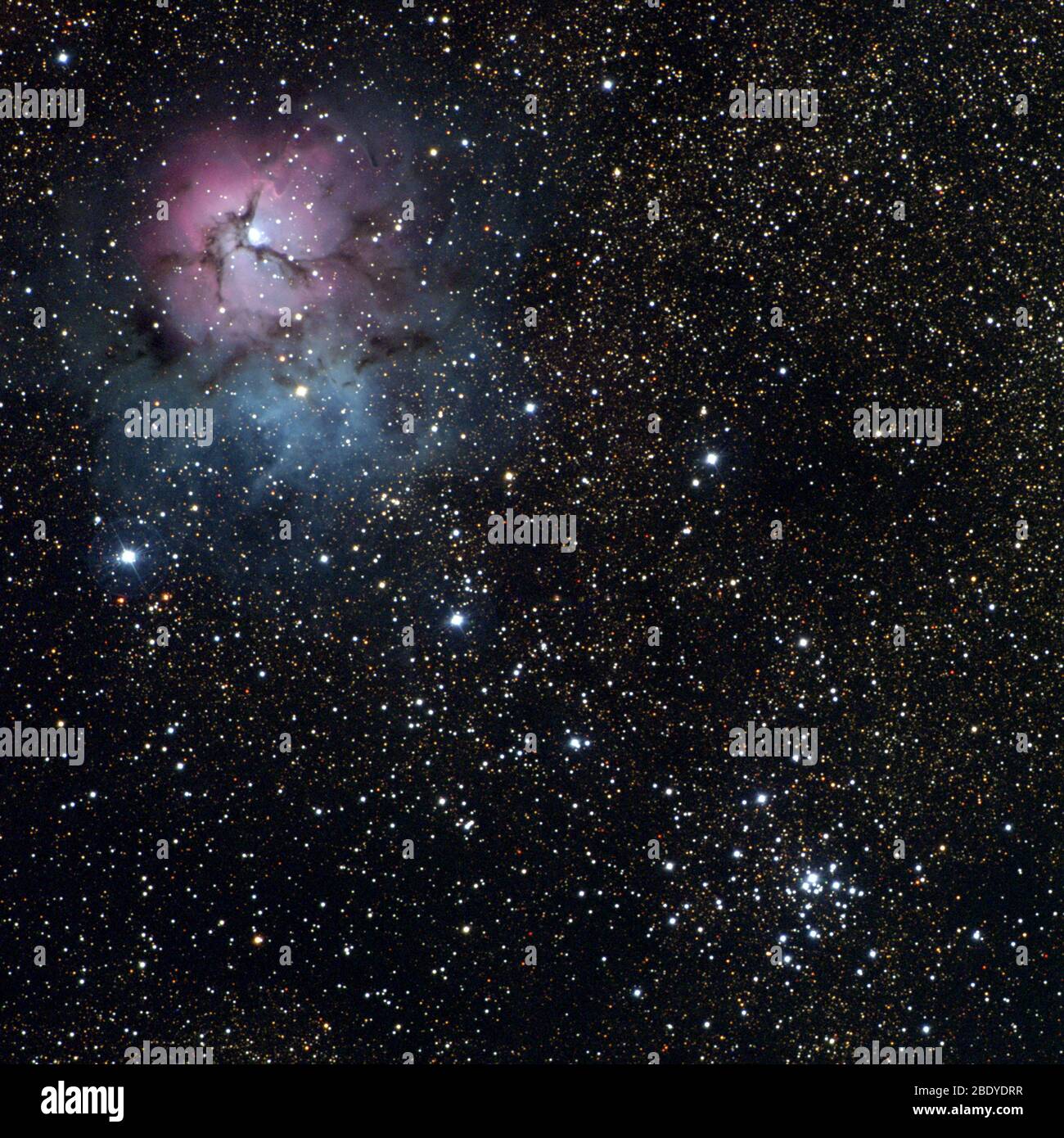 Trifid Nebula, M20, NGC 6514 Stockfoto