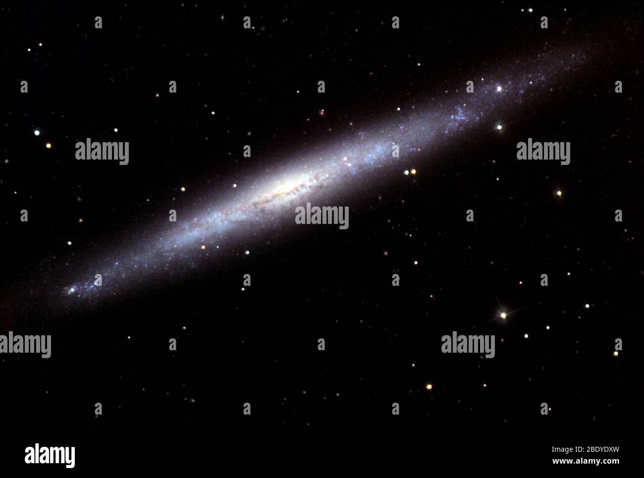 Silberne Nadelgalaxie, NGC 4244, Caldwell 26 Stockfoto