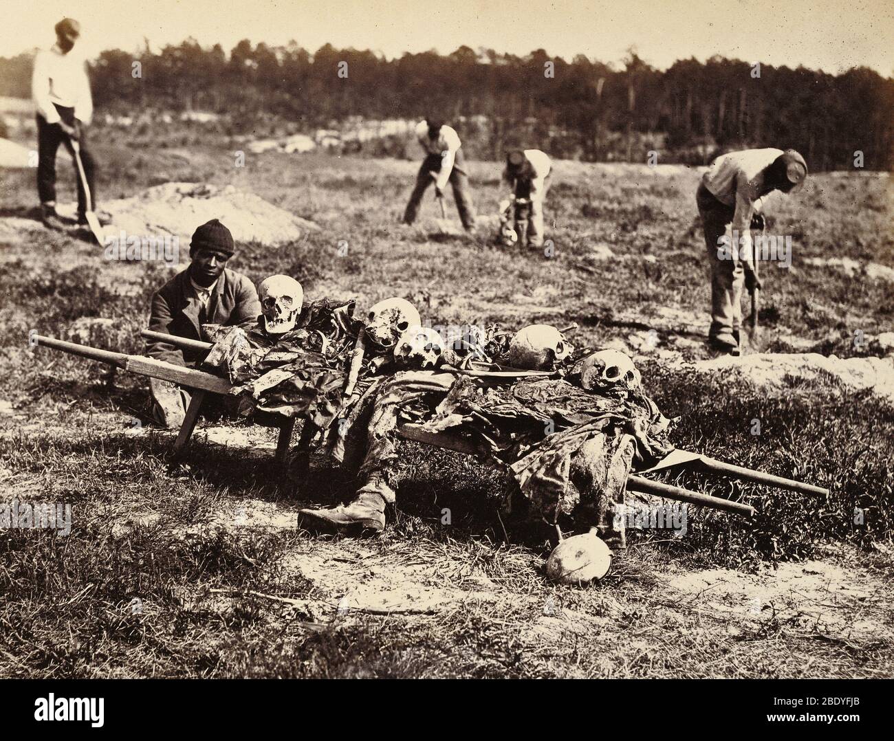 Burial Party, Virginia, Amerikanischer Bürgerkrieg, 1865 Stockfoto