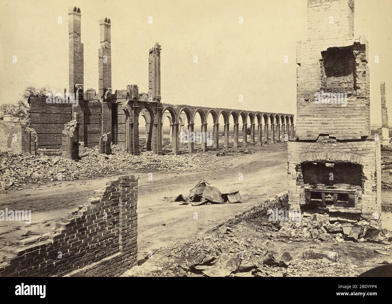 Ruins, Charleston, Amerikanischer Bürgerkrieg, 1865 Stockfoto
