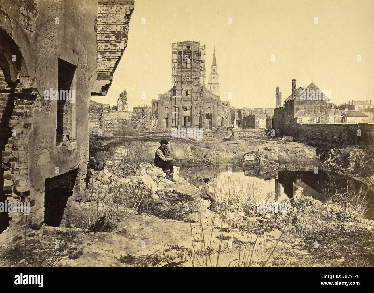 Ruinen in Charleston, amerikanischer Bürgerkrieg, 1865 Stockfoto