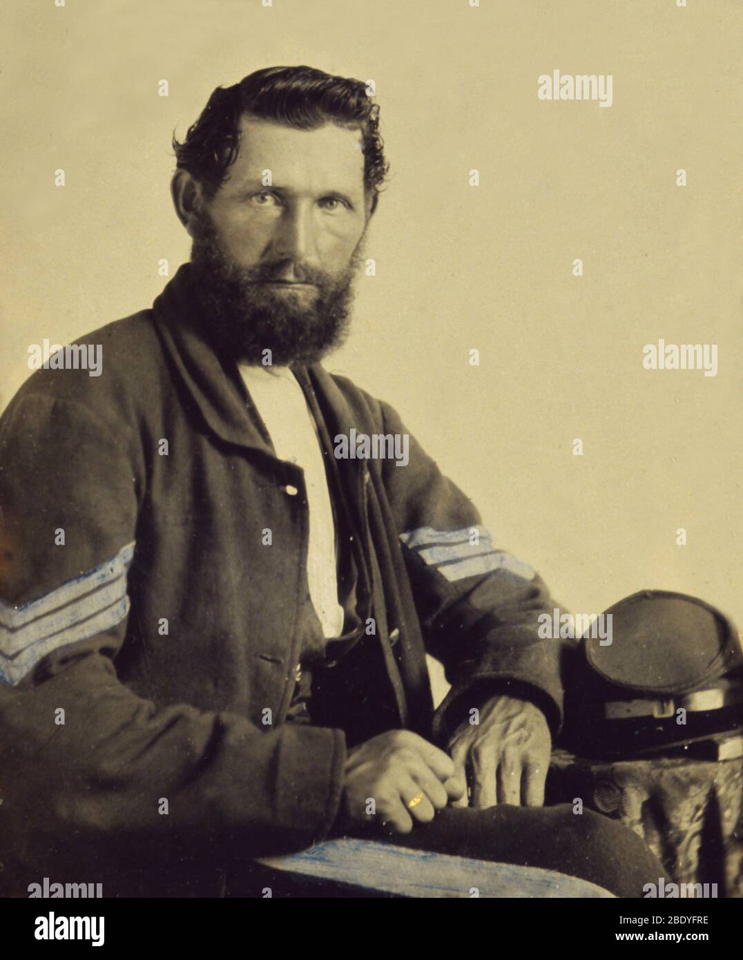 Konföderierte Soldat, Bürgerkrieg, c.. 1862 Stockfoto