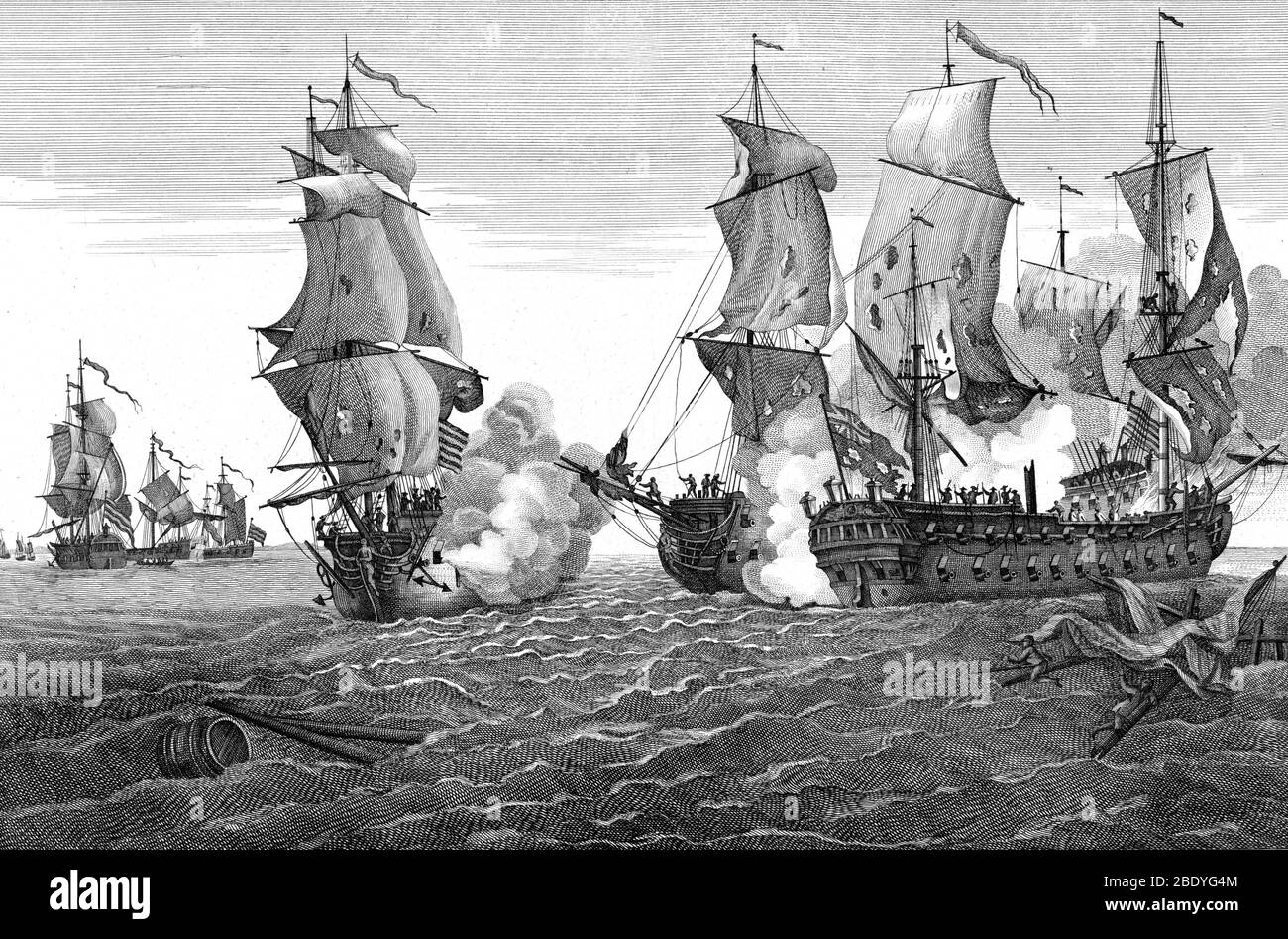 Schlacht von Flamborough Head, 1779 Stockfoto