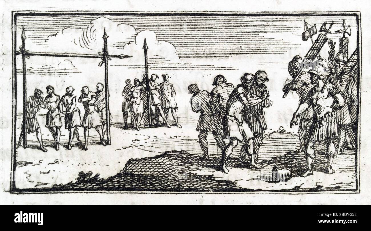 Strafe Der Römischen Armee, Sklaverei Stockfoto
