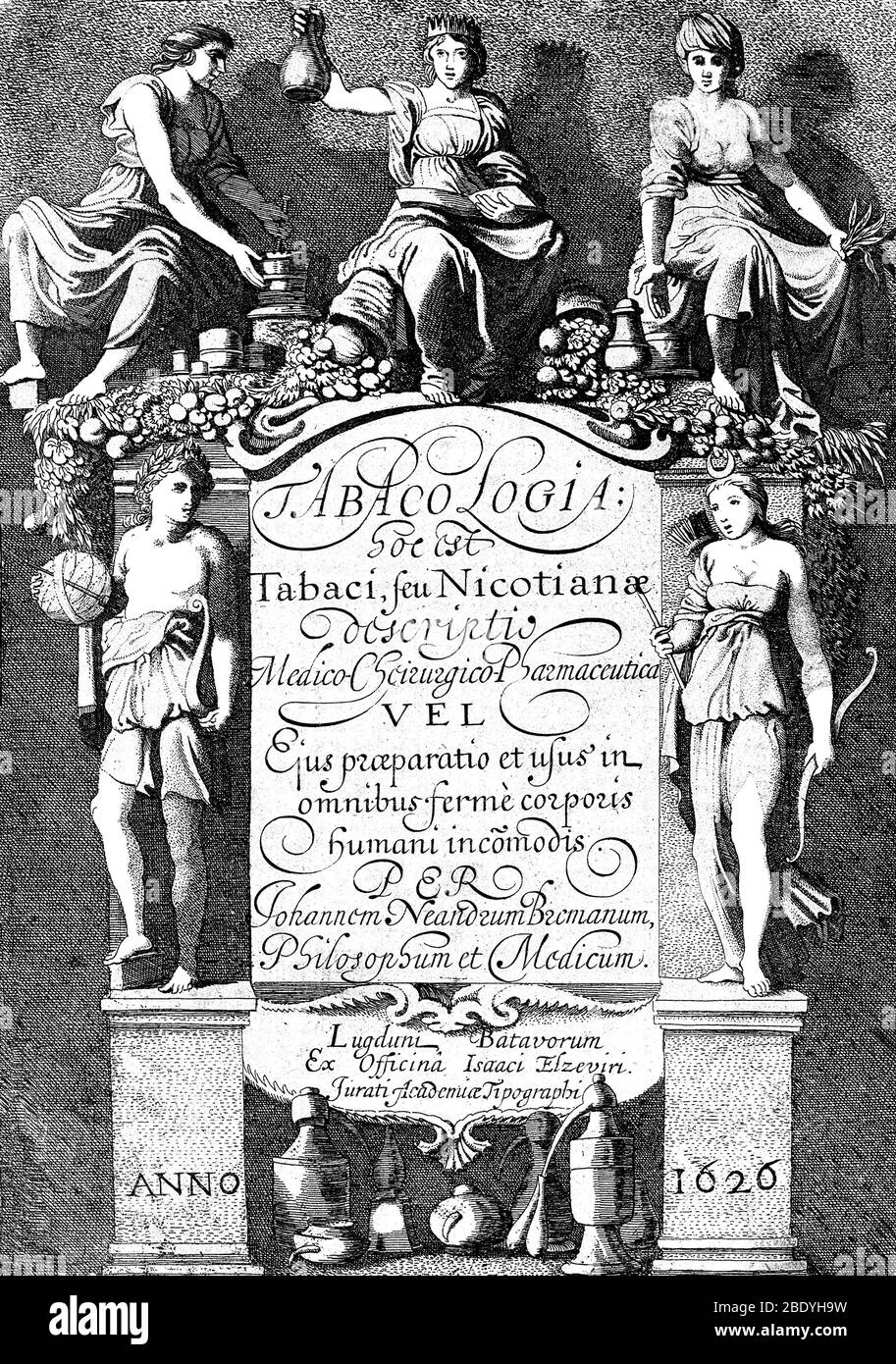 Neanders 'Tabacologia', Titelseite, 1626 Stockfoto