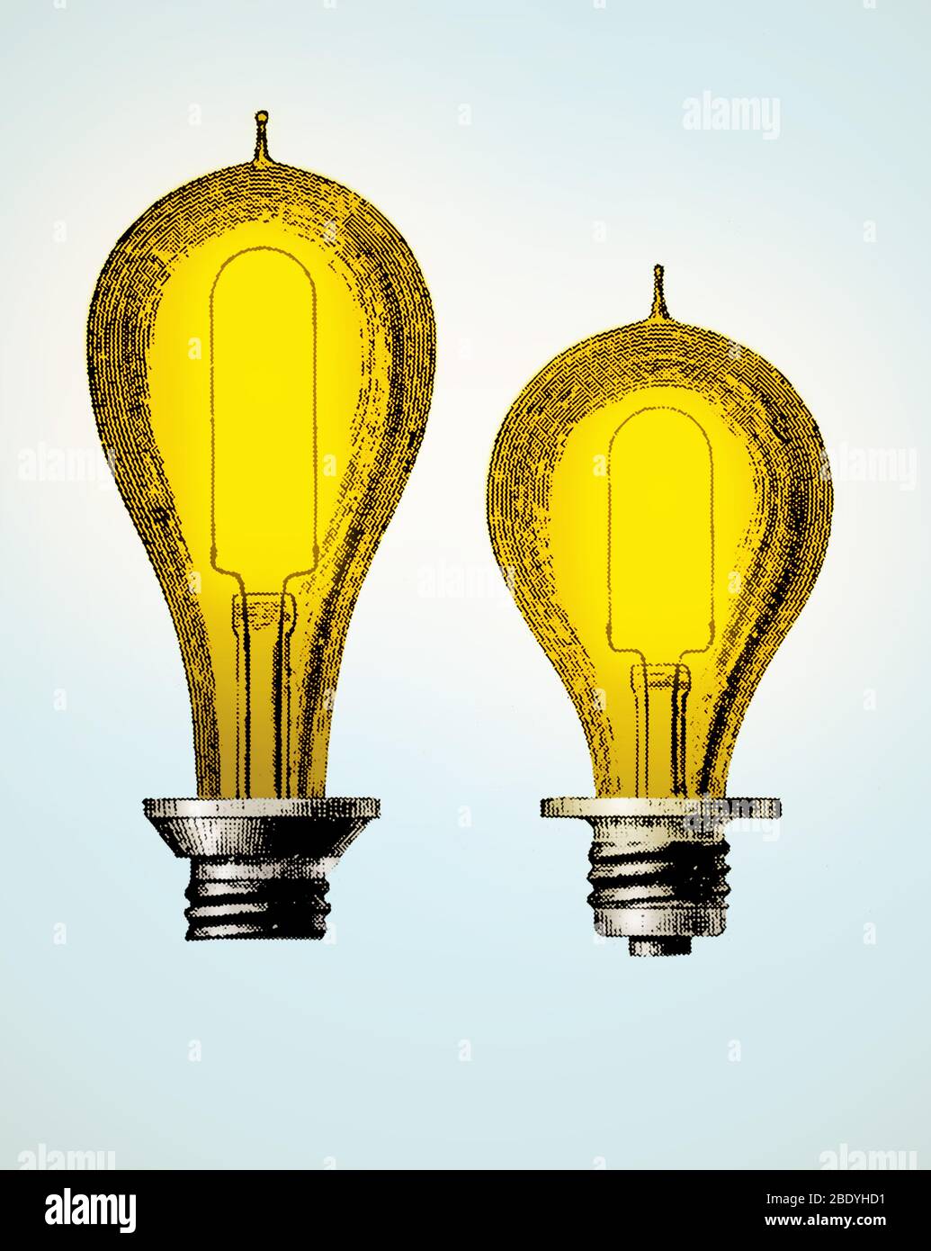 Thomas Edison, Glühlampe, 1880er Jahre Stockfoto