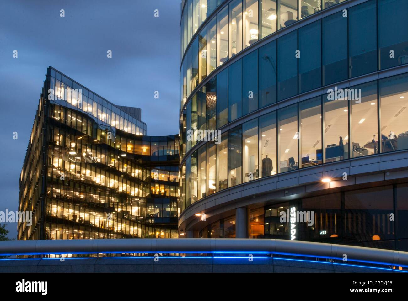 Abendlicht Riverside Mehr London Place, Riverside, London, SE1 2AF von Foster & Partners Arup Stockfoto