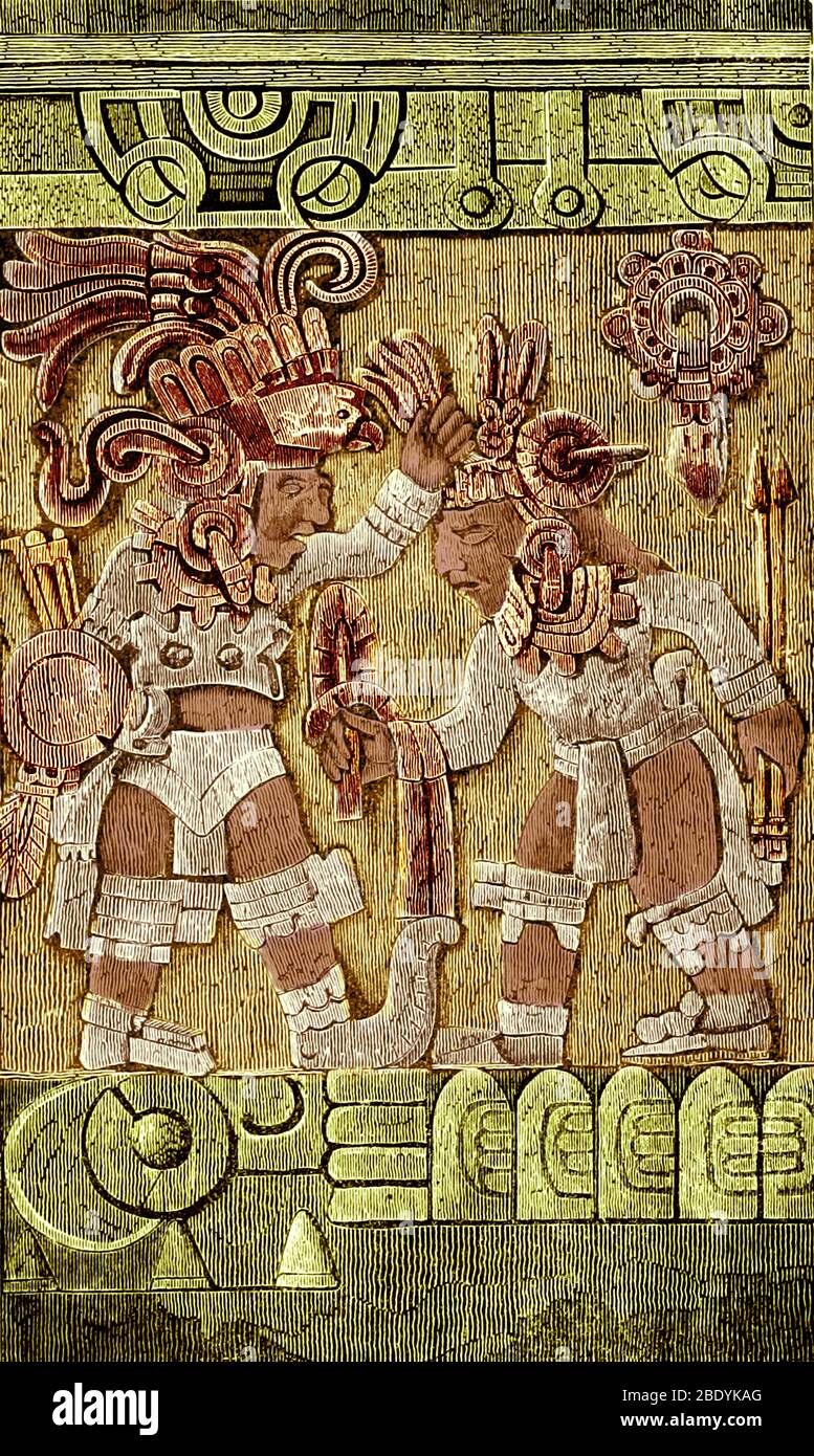 Stein von Tizoc, Aztec Opferstein Stockfoto