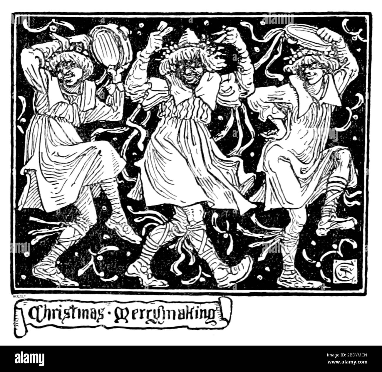 Weihnachten Merrymaking, 1895 Stockfoto