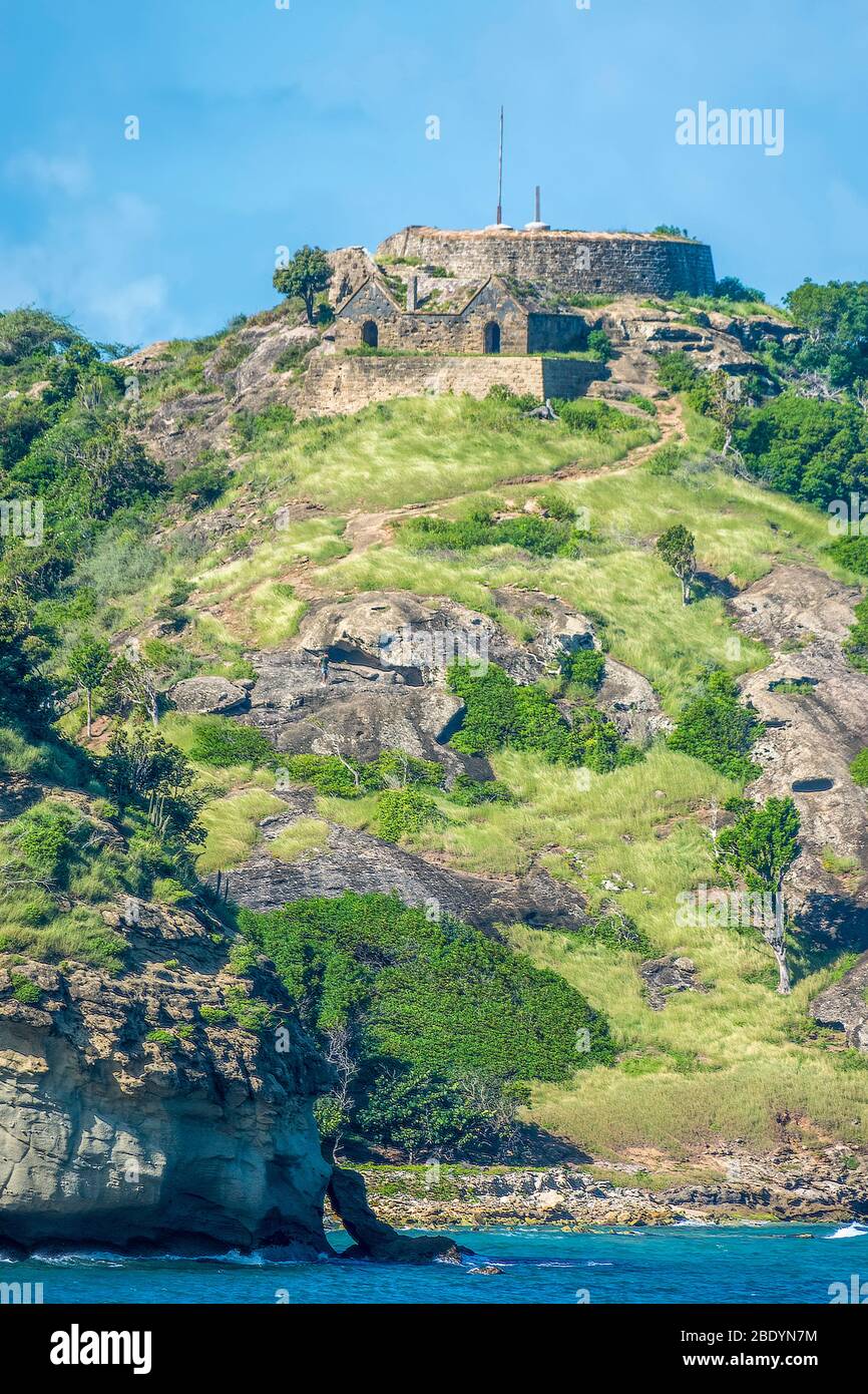 Fort Barrington, Nationalpark, Antigua, Westindien Stockfoto