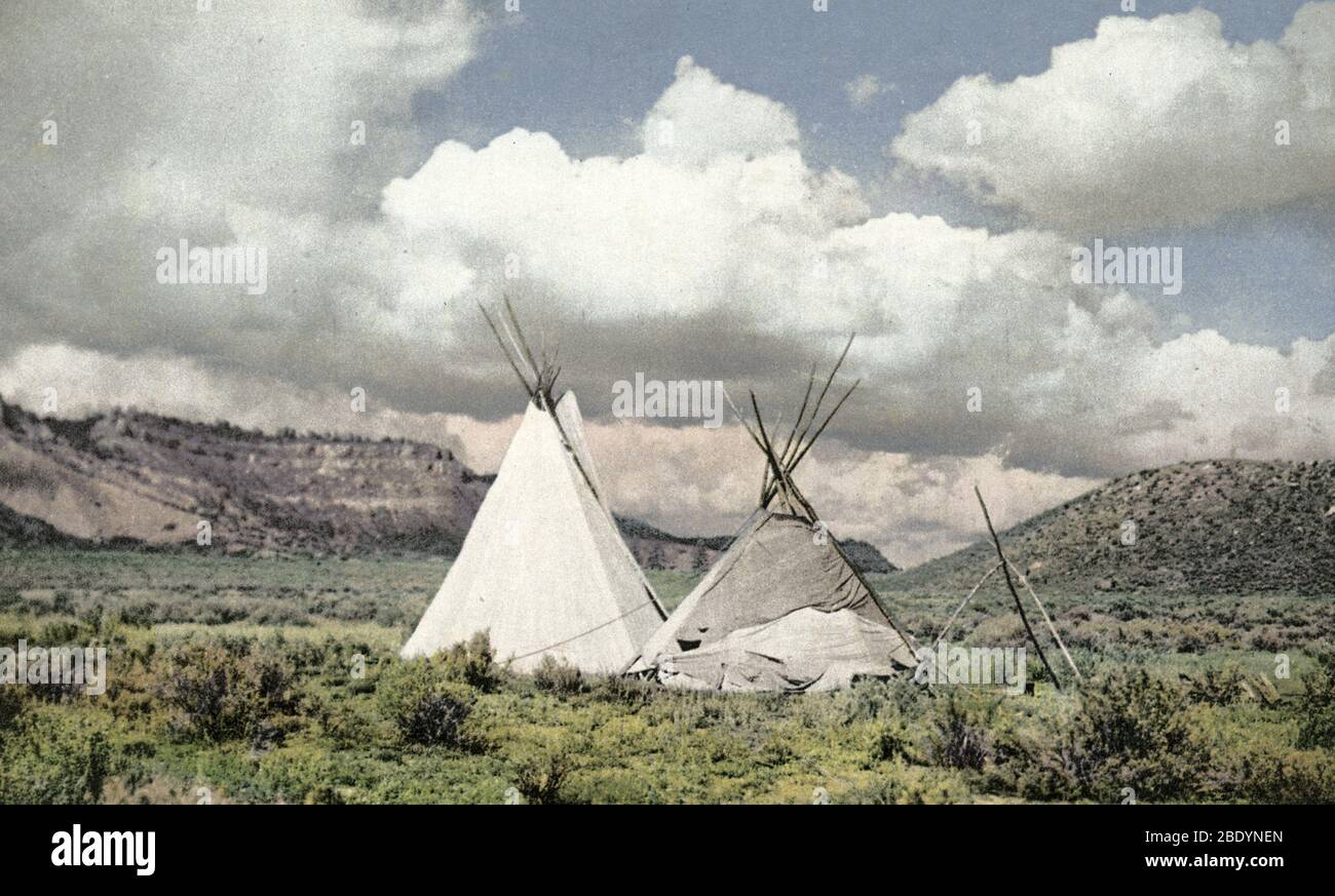 Tipis auf Apache Land, 1898 Stockfoto