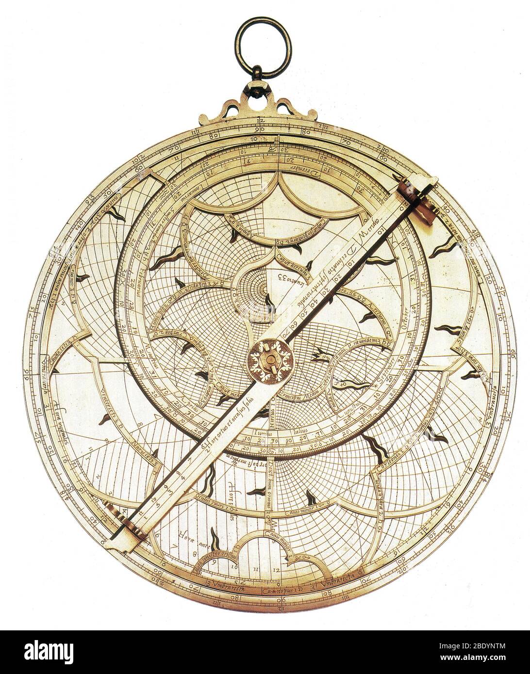 Astrolabium, 16. Jahrhundert Stockfoto
